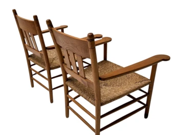 Two Art Nouveau Brabant Club Chairs or Easy Chairs by Willem Penaat, 1900s